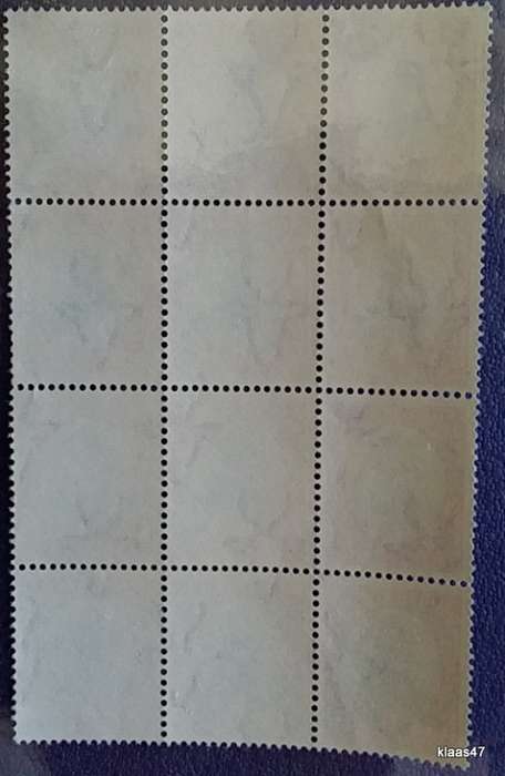 Union of South Africa - 1d Ships - Hyphenated - Block of 12 Unused stamps