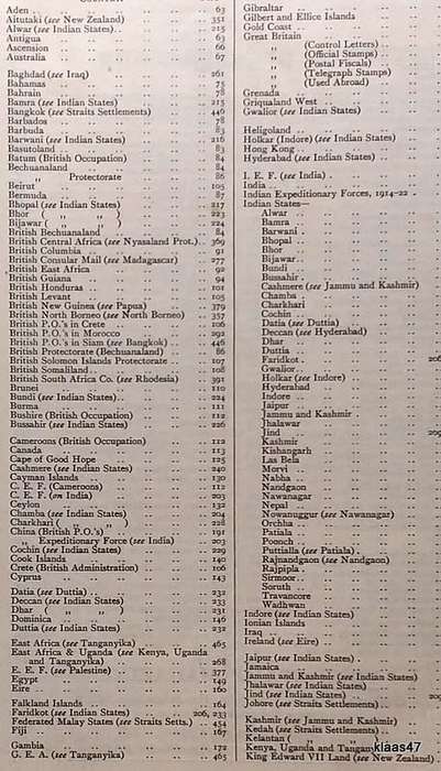 Stanley Gibbons - Catalogue - Part 1 - British Empire with Egypt and Iraqi - Hardcover - 1941