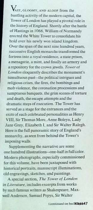 Tower of London - Christopher Hibbert - Hardcover (A History of England from the Norman Conquest)