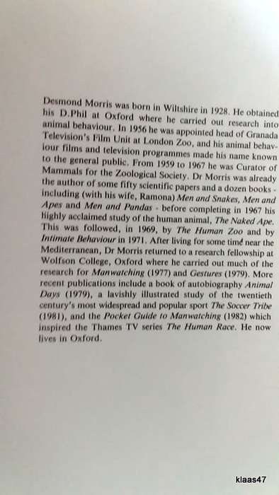 Manwatching - Desmond Morris - Paperback