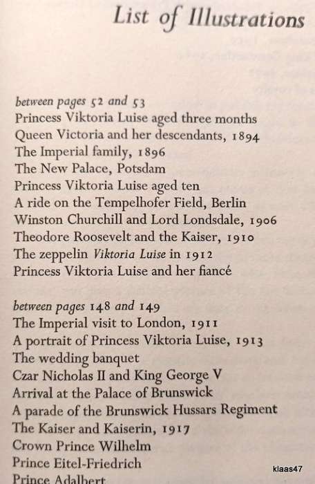 The Kaiser`s Daughter - Memoirs of H.R.H. Viktoria Luise, Princess of Prussia - Hardcover 1977