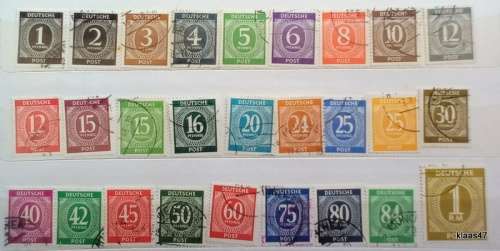 Germany - 1946 - Allied Occupation - Set of 27 Used stamps