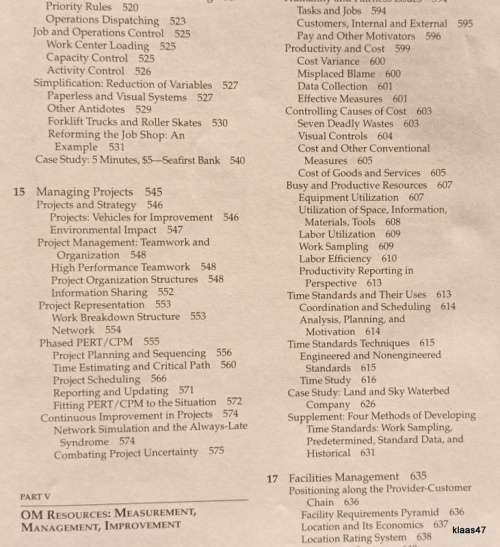 Operations Management - Richard J Schonberger - Edward M Knod - Hardcover (Sixth Edition)