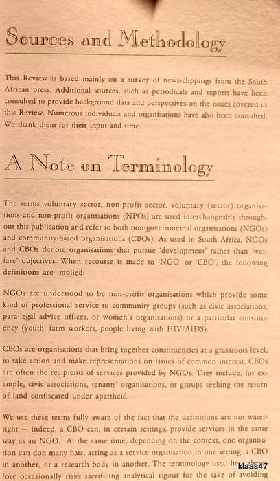 Development Update - The Voluntary Sector and Development in South Africa 1999/2000 Vol.3 No.3