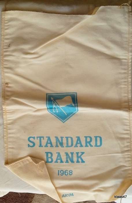STANDARD Bank 1968 Cloth Money Bag