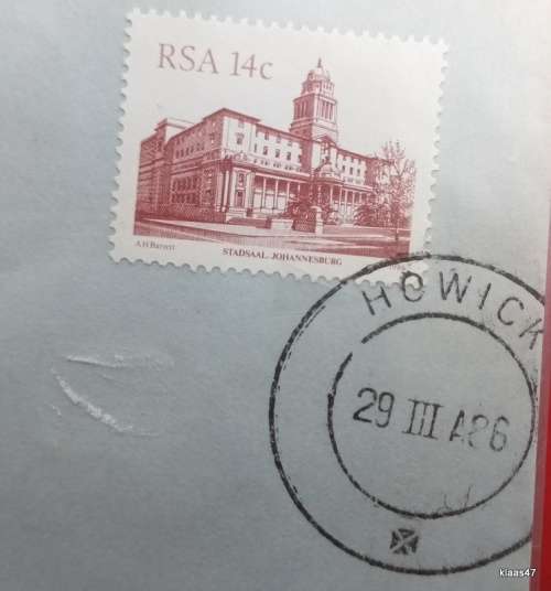 RSA - 14c Building Definitive - Issued 1-4-86 (Date stamp Howick 29-III-86)