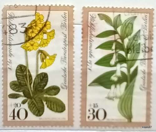 Germany - Berlin - 1978 - Charity Stamps - Flowers (series 4) - 2 Used stamps