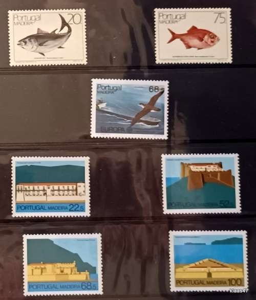 Portugal - Madeira - 1986 - Year Pack - 7 Mint stamps and 1 Mint Revenue stamps