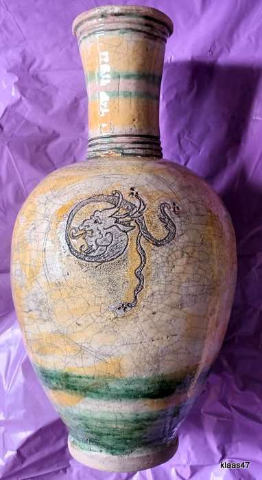 Vase with Dragon design Scratch Signed Sinclair