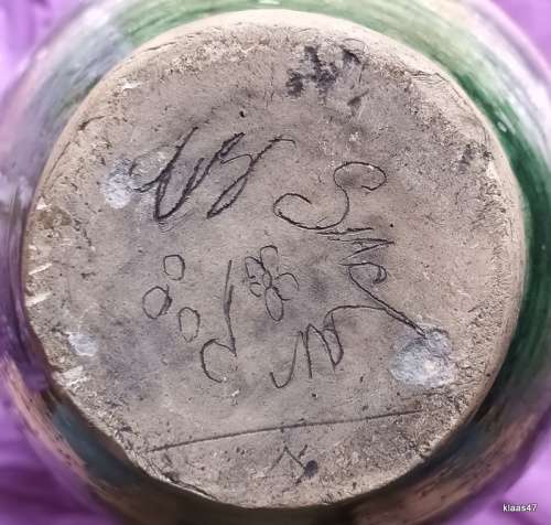 Vase with Dragon design Scratch Signed Sinclair