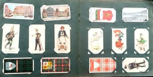 Vintage Cigarette Card Album with 250 Cards (Will`s and Player`s)