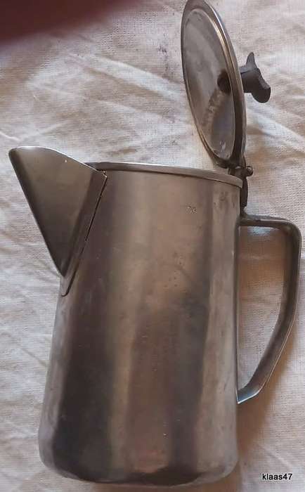 Vintage CPA/KPA Stainless Steel Water/Tea Pot by AMSTA STAL with damaged Lid knob