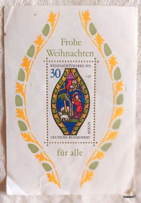 Germany - 1976 - Frohe Weihnachten Für Alle - Christmas Miniature Sheet