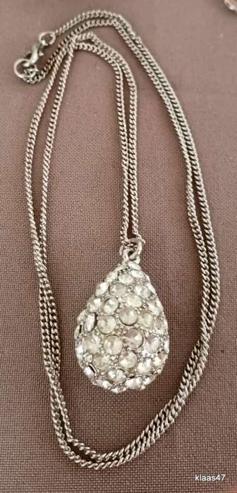 Costume Jewellery - Tear Drop Pendant Circumfrence - With chain