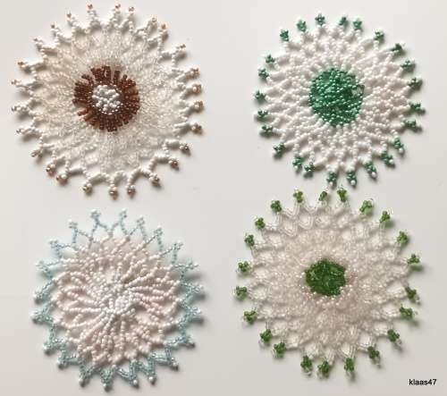 4 Beaded Coasters