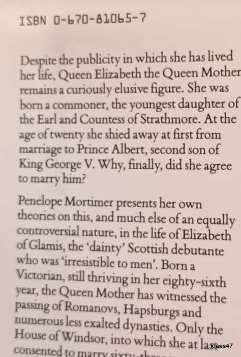 Queen Elizabeth: A Life of The Queen Mother - Penelope Mortimer - Hardcover