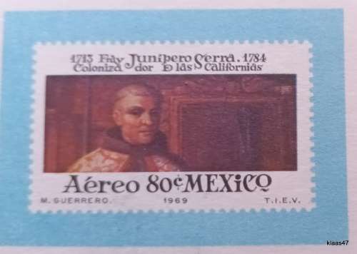 Mexico - 1969 - In Honor of Fray Junipero Serra - 1 Mint stamp in Folder