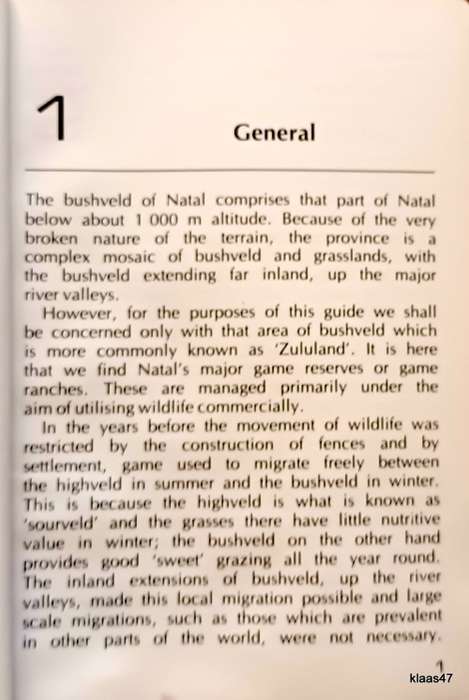 Velskoen Series 1: The Natal Bushveld: Land Forms and Vegetation - Natal Parks Board - Soft Cover