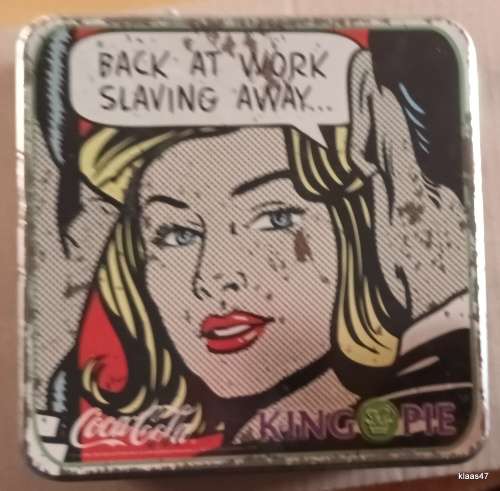 Coca-Cola and King Pie Back at work slaving away... Lunch Tin