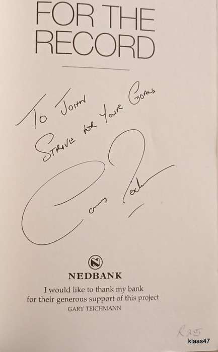 For the Record - Gary Teichman (with Edward Griffiths) - Paperback - Signed and Inscribed