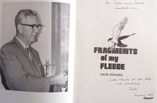 Fragments of my Fleece - Jack Dugard - Paperback - Inscribed by Author