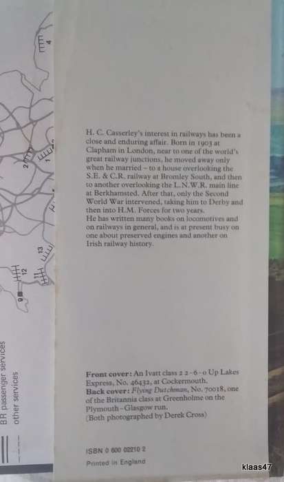 Steam Locomotives of British Railways - H C Casserley - Hardcover 1974 2nd Impression