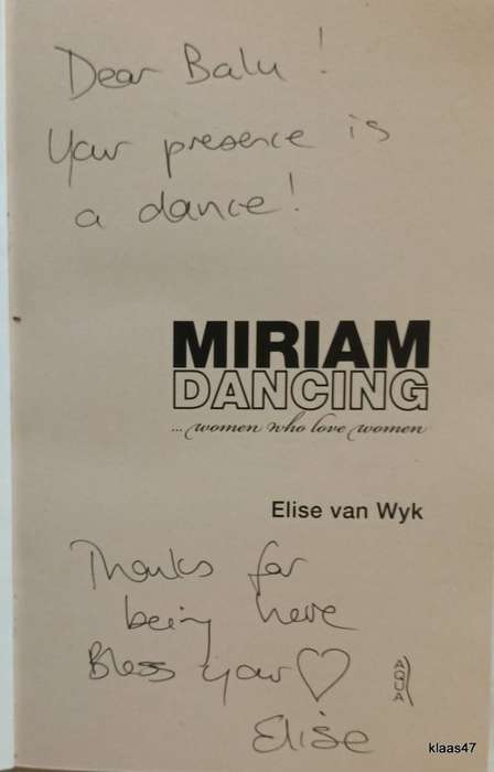 Miriam Dancing: ...women who love women - Elise van Wyk - Paperback  **Inscribed by Author**