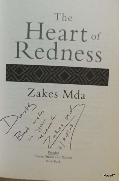 The Heart of Redness - Zakes Mda - Paperback  ** Signed and inscribed**