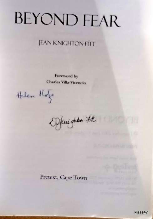 Beyond Fear - Jean Knighton-Fitt - Paperback  **Signed Author and Helen Kotze**