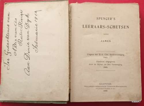 Spencer`s Leeraars-Schetsen door James - Hardcover - 1902