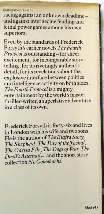 The Fourth Protocol - Frederick Forsyth - Hardcover