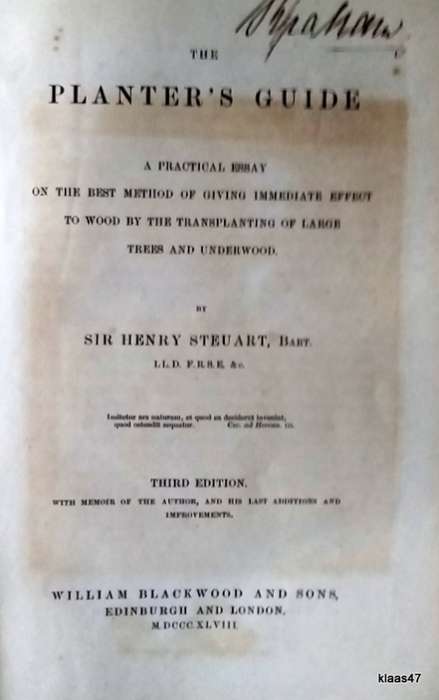 Planter`s Guide -  Sir Henry Steuart - Hardcover 1848 3rd Edition