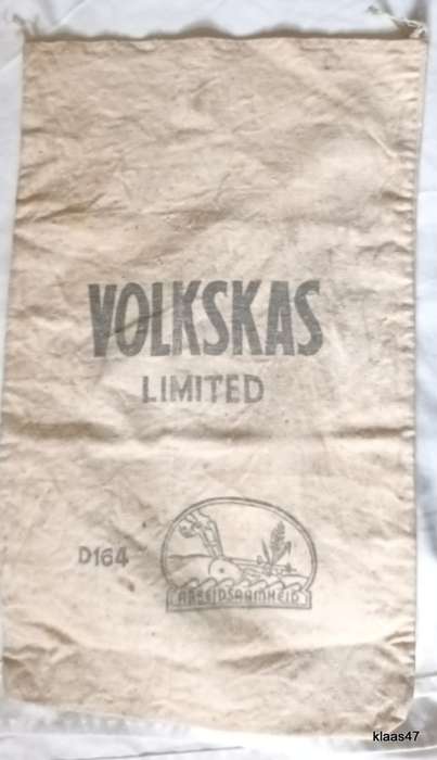 Volkskas Beperk Arbeidsaamheid Cloth Money Bag