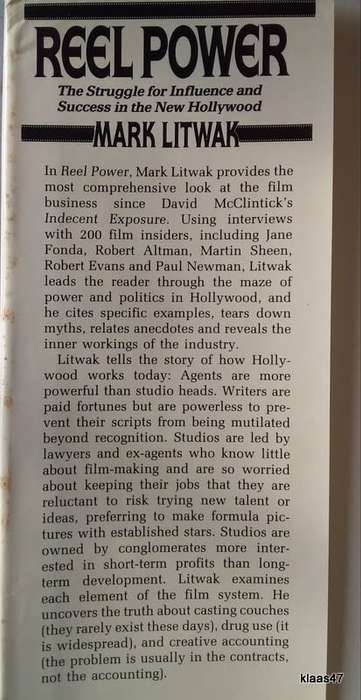 Reel Power: Struggle for Influence and Success in the New Hollywood - Mark Litwak - Hardcover 1986