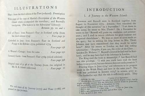 Johnson and Boswell Tour to the Hebrides - Ed: R W Chapman - Hardcover