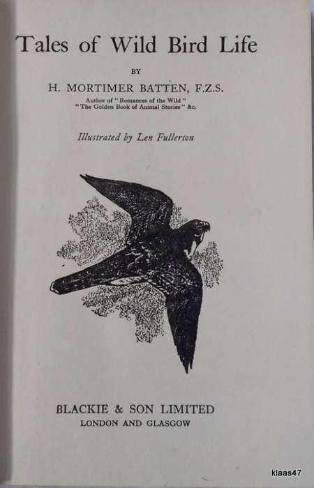 Tales Of Wild Bird Life - H Mortimer Batten - Hardcover