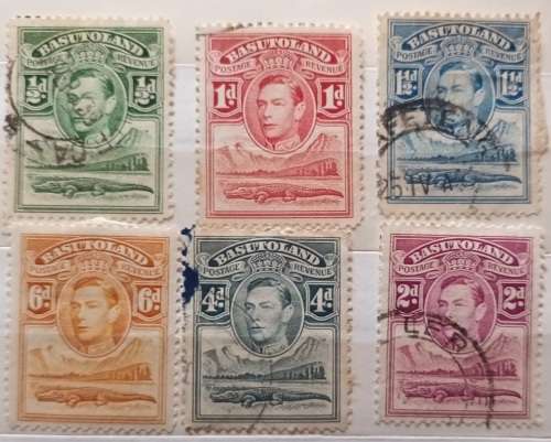 Basutoland - 1938 - George VI - 6 Used (some hinged) stamps
