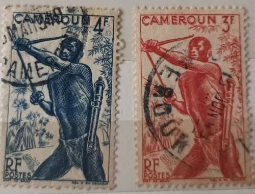 Cameroon - 1946 - Definitives (Bowman) - 2 Used stamps
