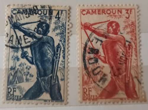 Cameroon - 1946 - Definitives (Bowman) - 2 Used stamps