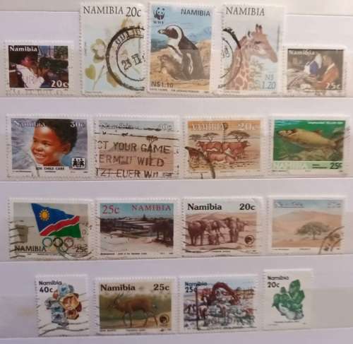 Namibia - Mixed Lot of 17 Used stamps