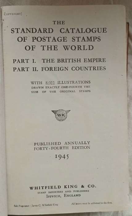 The Standard Catalogue of the Postal Stamps of the World - 1945 Edition - Hardcover