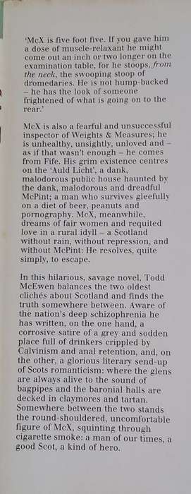 McX: A Romance of the Dour - Todd McEwen - Hardcover 1990