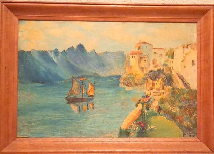 Framed Oil on Canvas by W Cohen `49