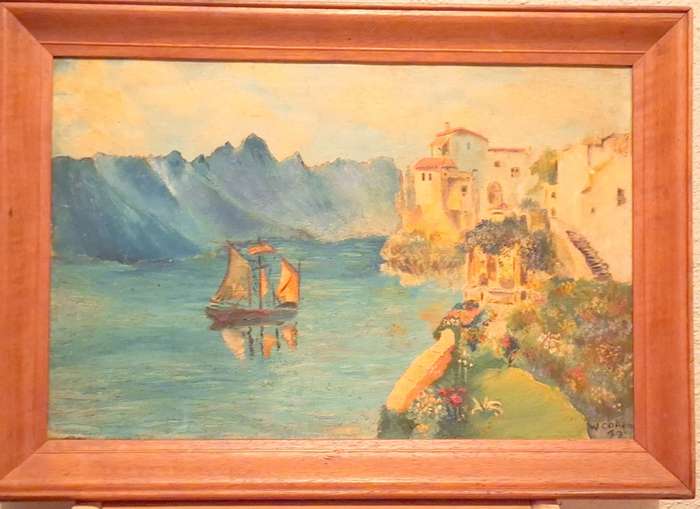 Framed Oil on Canvas by W Cohen `49