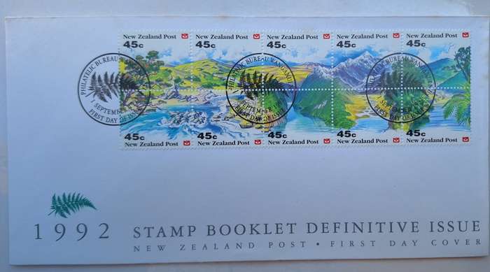 New Zealand 1992 Stamp Booklet Definitive Issue FDC
