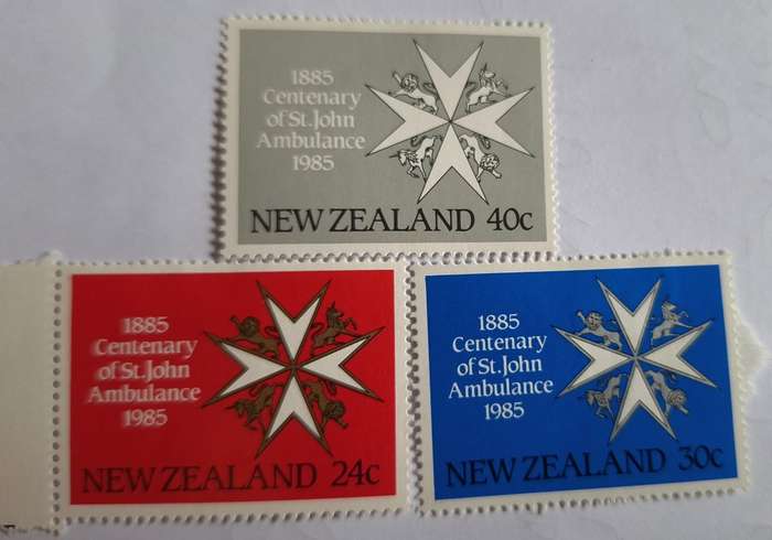 New Zealand 1985 Set of 3 St Johns Ambulance Unused Hinged stamps