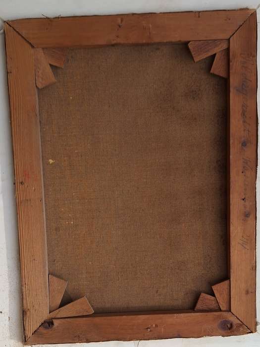 FRAMED OIL ON CANVAS POLDERGEZICHT TE WASSENAAR `44 BY V HEEL