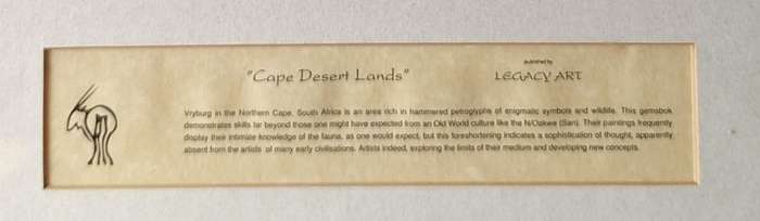 FRAMED PRINT `CAPE DESERY LANDS` BY MIKE ELLIOTT