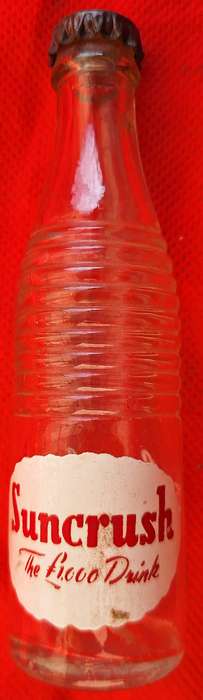 Vintage Suncrush empty Miniature Bottle