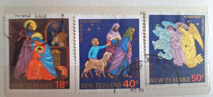 New Zealand 1985 Christmas Set of 3 Used Hinged stamps